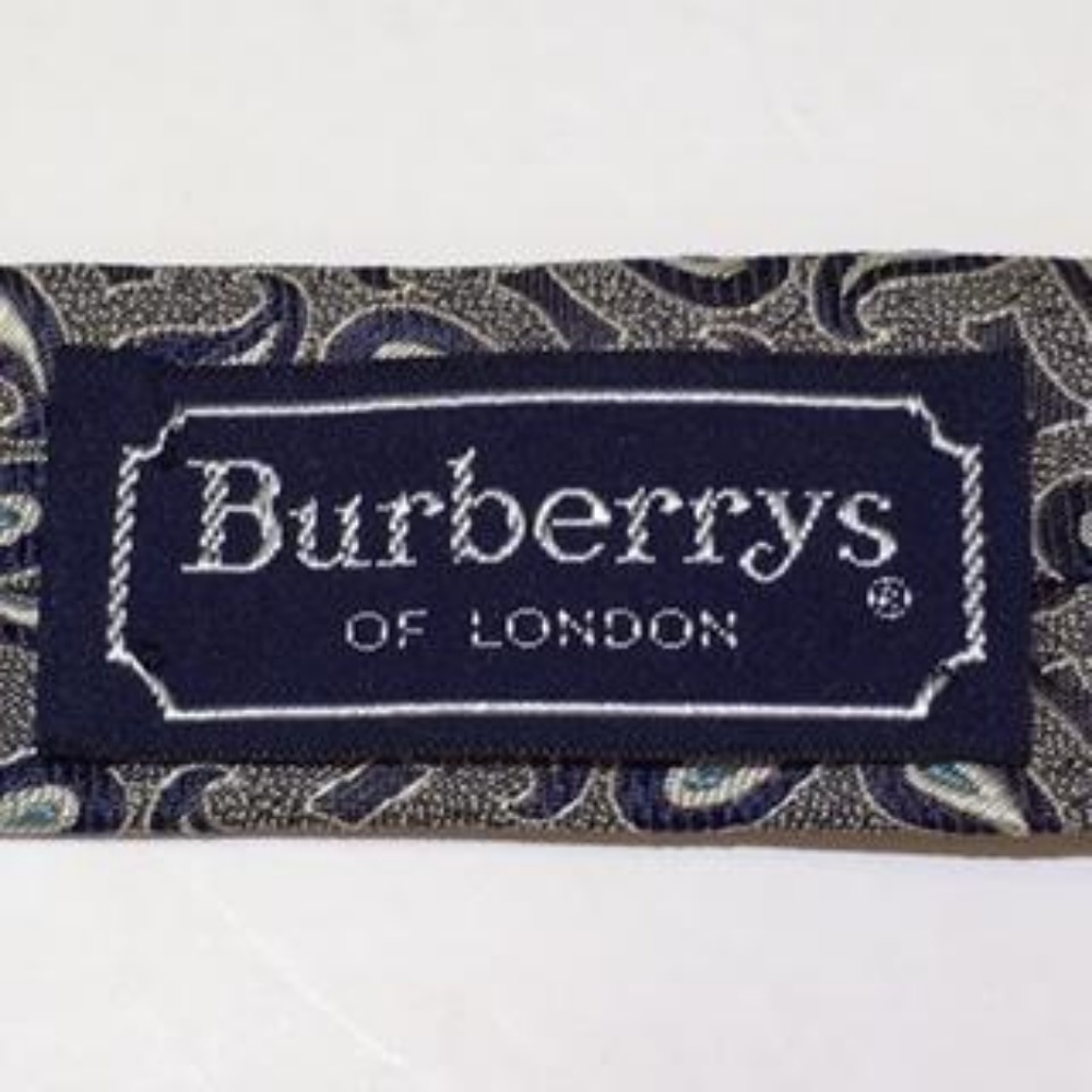 Burberrys of London Tie 100% Silk Paisley Italian - Picture 4 of 7